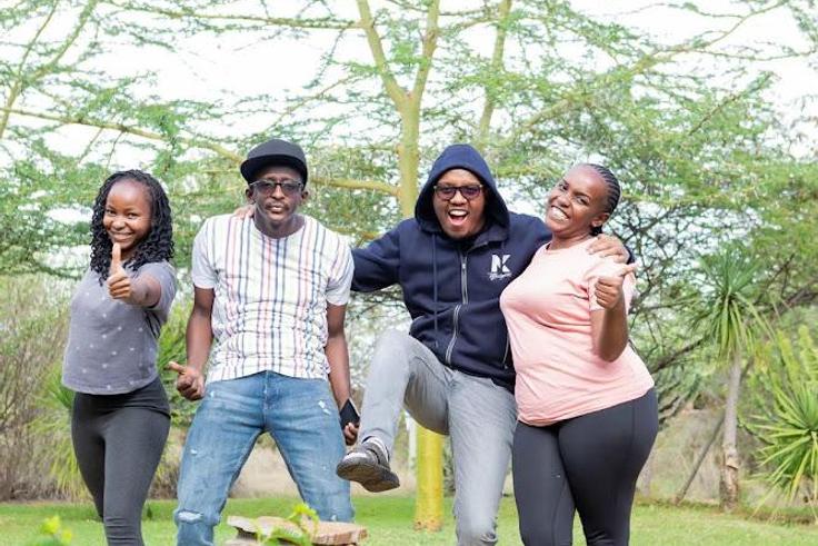 From left: Judy Nyawira, Njugush, Abel Mutua and Celestine Wakavinye.
