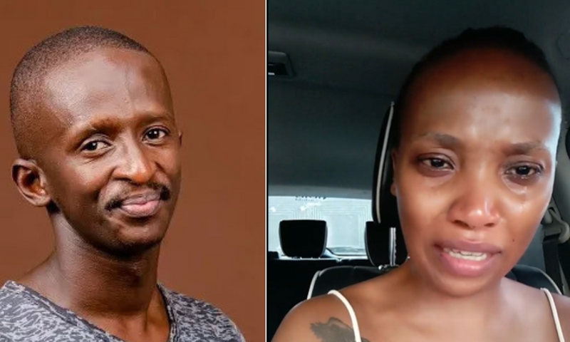 A collage of Njugush and Mwende Frey