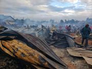 The aftermath of a fierce fire that razed through Toi market in Kibra, reducing several stalls to ashes and leaving traders counting losses on June 11, 2023