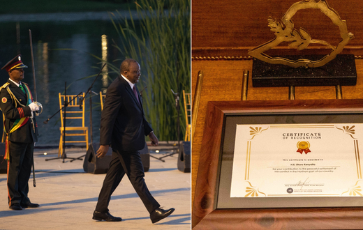 Former President Uhuru Kenyatta, was honored and awarded for his significant contribution to the peaceful settlement of the conflict in the northern part of Ethiopia.