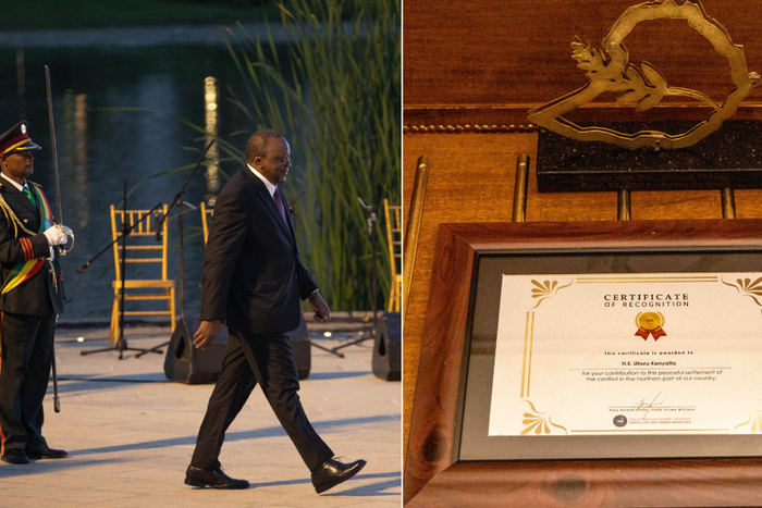 Former President Uhuru Kenyatta, was honored and awarded for his significant contribution to the peaceful settlement of the conflict in the northern part of Ethiopia.
