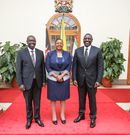 President William Ruto with Deputy President Rigathi Gachagua and Sabina Chege at State House