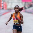 Brigid Kosgei wins the 2020 Women's London Marathon (Photo: Courtesy/Twitter)