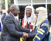 President William Ruto with Parliament Speakers Amason Kingi (Senate) and Moses Wetangula (National Assembly) on September 29, 2022