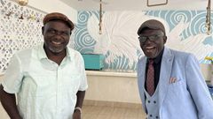 Former IEBC Chairman Wafula Chebukati with his father