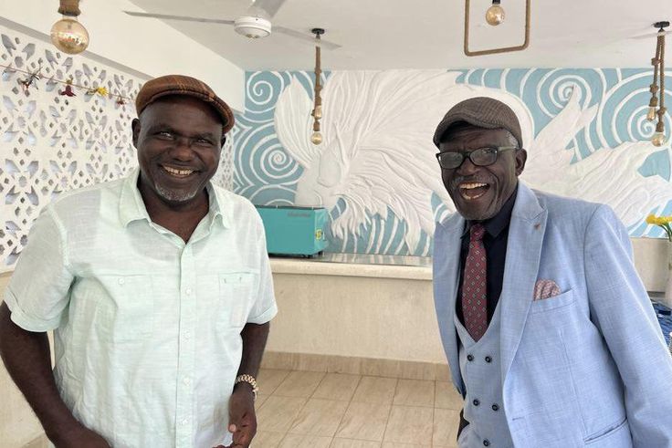 Former IEBC Chairman Wafula Chebukati with his father