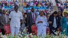 President William Ruto and First Lady Rachel Ruto at the Benny Hinn crusade in Nyayo Stadium, Nairobi