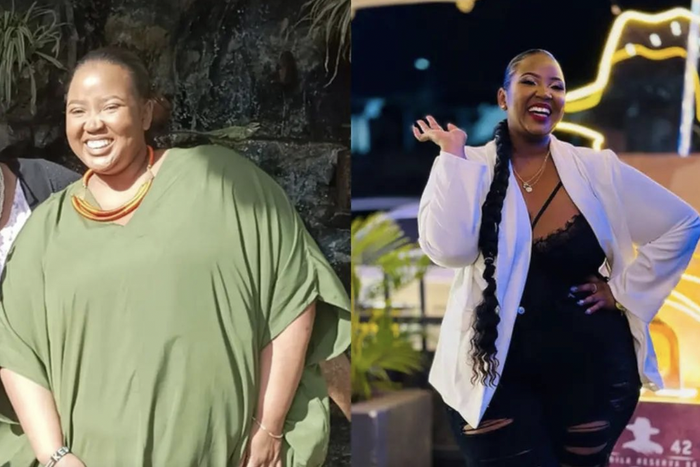Tracy Nduati before and after her 21kg weight loss transformation