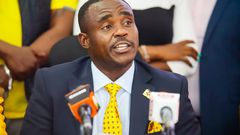 UDA Sec Gen Cleophas Malala addressing the media during a past briefing