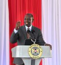President William Ruto speaking during the launch of the Mission for Essential Drugs and supplies’ Microbiology Laboratory in Machakos County