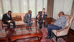 Former President Uhuru Kenyatta, facilitator of the EAC-led Nairobi Peace Process met with the Special Envoy of the UN Secretary-General for the Great Lakes Region Huang Xia