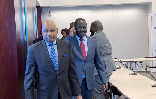 File image of Professor Makau Mutua with Raila Odinga