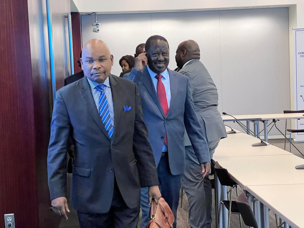 File image of Professor Makau Mutua with Raila Odinga