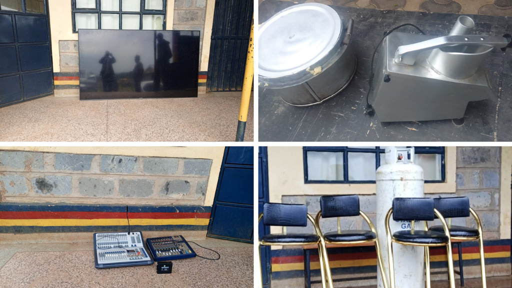 Police recover hotel equipment hidden in maize farms in Eldoret