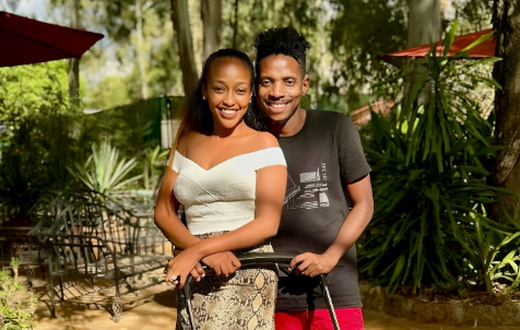 Eric Omondi his girlfriend Lynne and their daughter Kyla