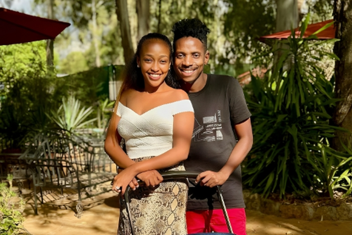 Eric Omondi his girlfriend Lynne and their daughter Kyla