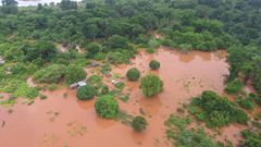 An aerial shot of a flooded area in Tana River County shared on November 19, 2023