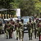Anti riot police in Nairobi CBD