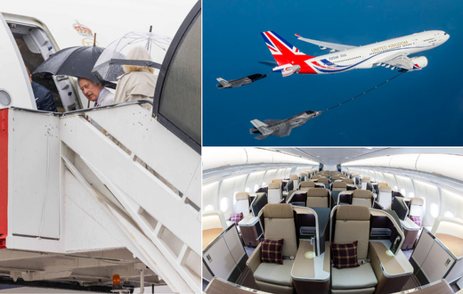 How the King travels: Inside the Royal Air Force VIP Voyager