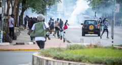 Protests ongoing at the Nairobi CBD