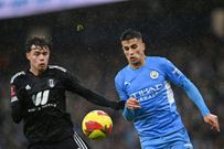 Manchester City defender Joao Cancelo (right)