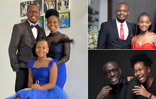 Abel Mutua & daughter Mumbua, Kennedy Rapudo & his daughter, Robert Burale & daughter