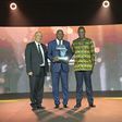 Equity Group CEO Dr James Mwangi being presented with Lifetime Achievement Award at the All-Africa Business Leaders Awards in South Africa