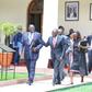 President William Ruto shares a light moment with former CS George Magoha