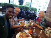 Edwin Chiloba with his adoptive parents Peter and Donna Pfaltzgraff