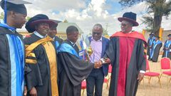 Isaya Bwabi during his graduation at the Kenya Insitute of Mass Communication (KIMC) Eldoret Campus