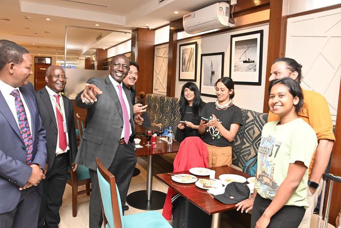 President William Ruto conducted an impromptu inspection at the Jomo Kenyatta International Airport (JKIA) on Monday evening August 21, 2023