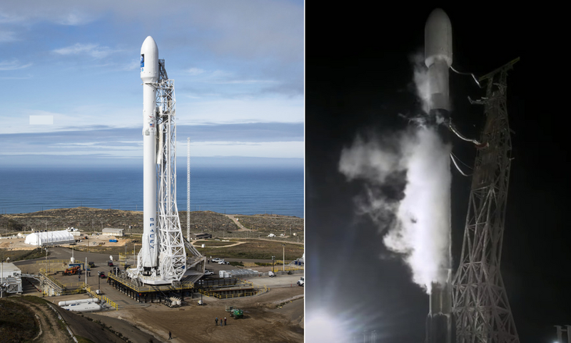 Space X's Falcon 9 launch vehicle carrying Kenya's Taifa-1 Satellite