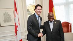 Ghana's president and Canadian prime minister