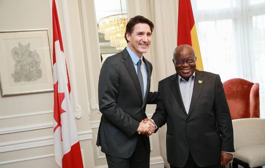 Ghana's president and Canadian prime minister