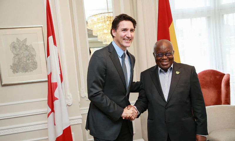 Ghana's president and Canadian prime minister