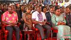 File image of President William Ruto, his deputy Rigathi Gachagua and other leaders at a past event