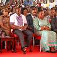 File image of President William Ruto, his deputy Rigathi Gachagua and other leaders at a past event