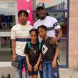 Asamoah Gyan and his three children