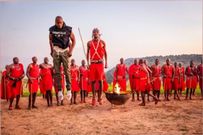 Dave Chappelle enjoying his vacation at the Maasai Mara Game Reserve