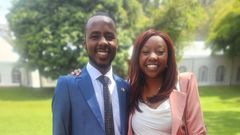 Charlene Ruto with Nathan Kiplangat at State House