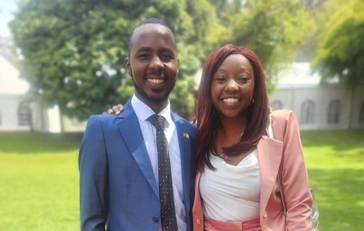 Charlene Ruto with Nathan Kiplangat at State House