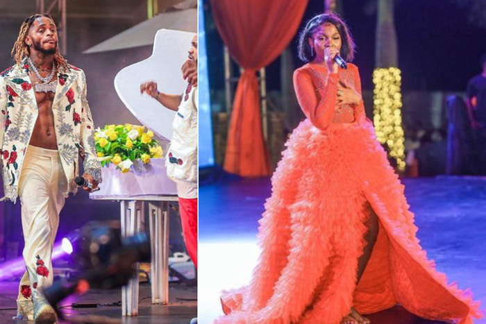 Diamond and Zuchu during their new year's eve show