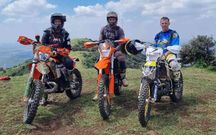 Major Kevin McCool riding motorbikes with friends