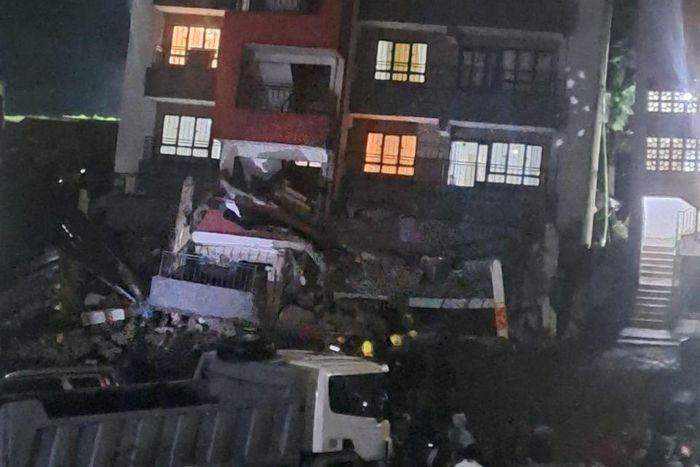 A five-storey building known as Espsom Apartments located along Naivasha Road in Uthiru has tragically collapsed.
