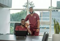 Dr Naph Macharia and his business colleague and co-founder of their business Dr Johnstone Ong’ayi