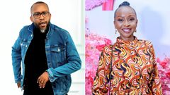 A collage of Jimmi Gathu and Nini Wacera