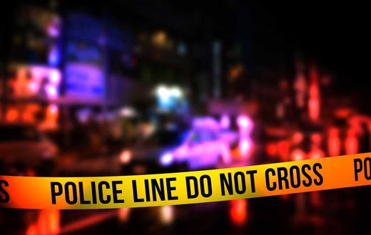 An accident scene cordoned off by police. 8 people were rushed to hospital after grisly accident along Nairobi-Mombasa road