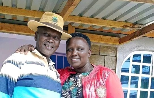 The late Chief Inspector Samson Kipchirchir Kipruto who was shot dead at Makadara law courts after shooting and injuring a judge, in the photo is also his wife Jennifer Wairimu who had appeared at the Makadara Law Courts