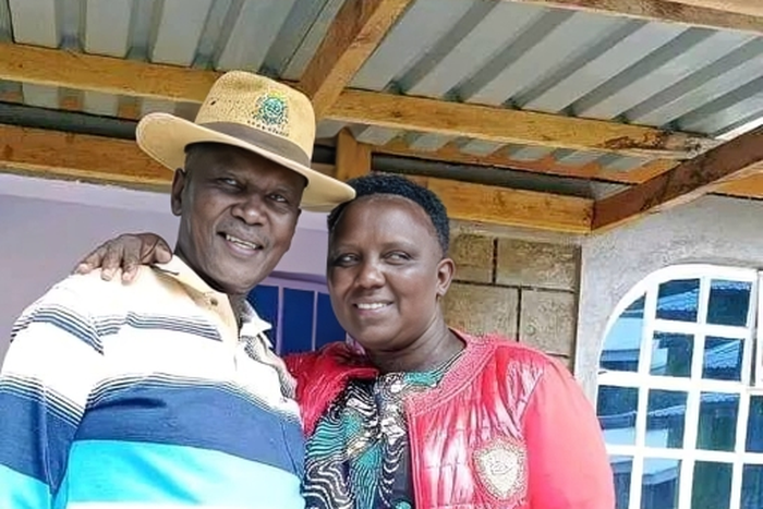 The late Chief Inspector Samson Kipchirchir Kipruto who was shot dead at Makadara law courts after shooting and injuring a judge, in the photo is also his wife Jennifer Wairimu who had appeared at the Makadara Law Courts