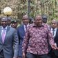 President William Ruto and former President Uhuru Kenyatta at Safari Park Hotel during the opening of the regional peace talks meeting dubbed the third Inter-Congolese Consultations of the Nairobi Peace Process in 2022